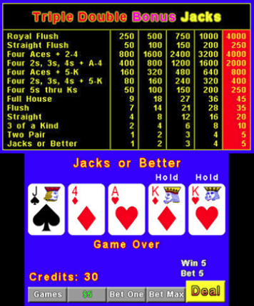 Plain Video Poker screenshot