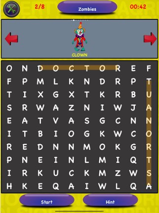 Word Search with pictures kids Image