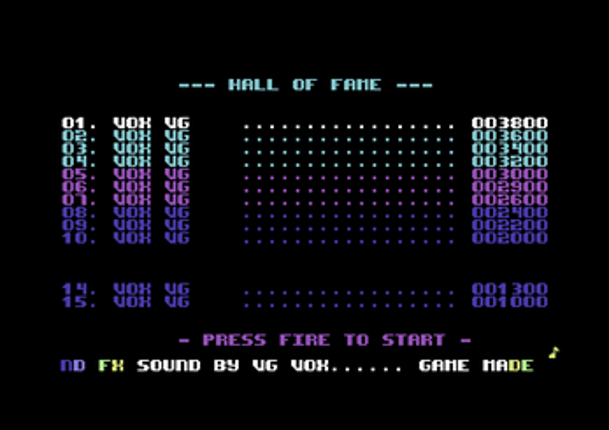 Galax Blazer C64 screenshot