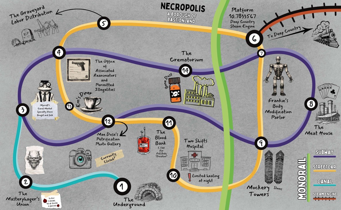 Games like Necropolis: An Electric Bastionland Borough