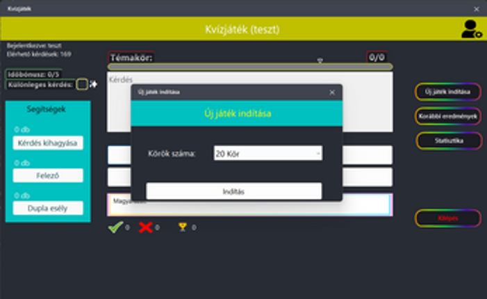 Agypároló kvízjáték screenshot