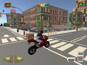 City Pizza Delivery Bike Rider Image