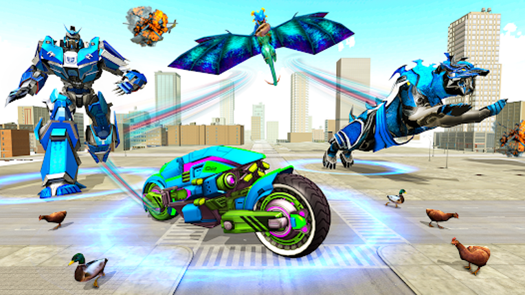 Police Tiger Robot Car Game 3d Image