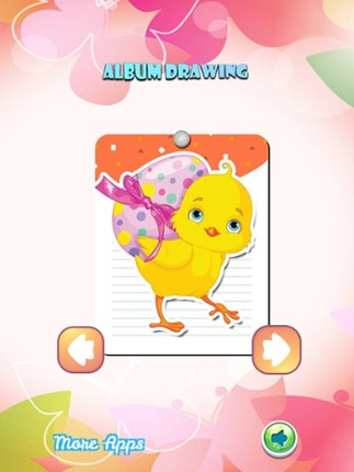 Chicken Drawing Coloring Book - Cute Caricature Art Ideas pages for kids screenshot