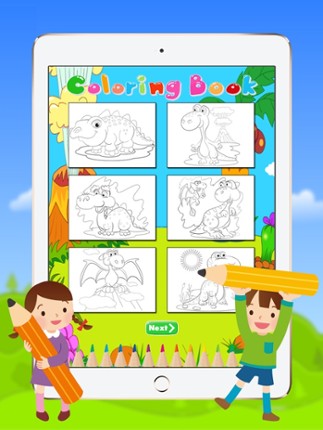 Dinosaur Coloring Book for Kids and Preschool Toddler Image
