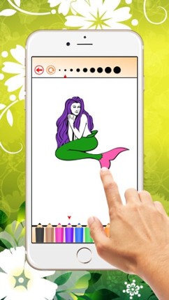 Mermaid Coloring Book For Girls: Learn to color and draw a Mermaid, Free games for children screenshot