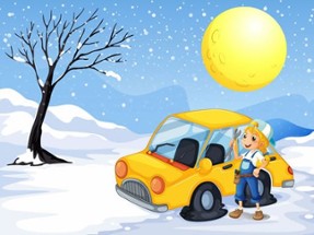 Snow Cars Jigsaw Image