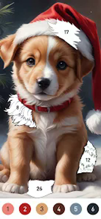 Christmas Color by Number Game screenshot