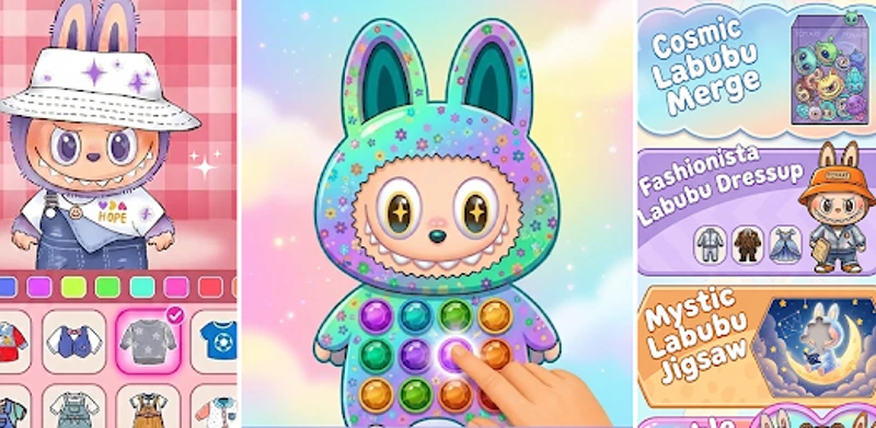 Labubu Games: Dress up & Merge screenshot
