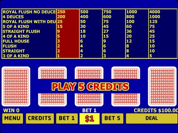 Video Poker Casino Slot Cards screenshot