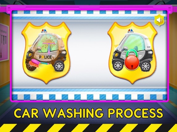 Cartoon Police Car Wash Image