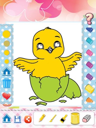 Chicken Drawing Coloring Book - Cute Caricature Art Ideas pages for kids screenshot