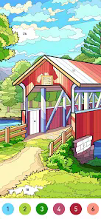 Country Farm Coloring Book Image