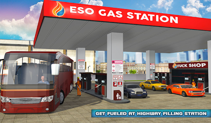 Gas Station Bus Parking Games screenshot