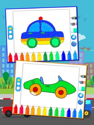 Cars Connect the Dots and Coloring Book free screenshot