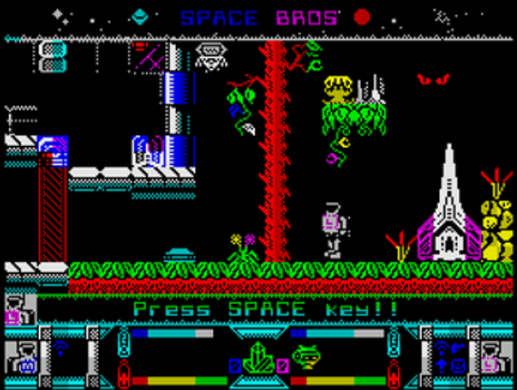Space Bros 128K screenshot