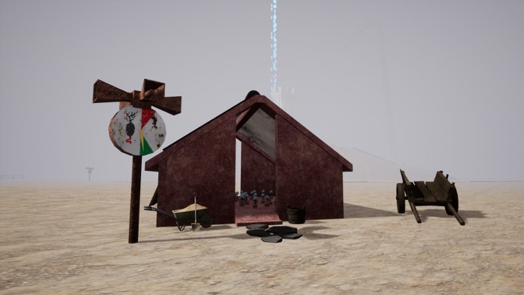 Bus stop in the fog screenshot