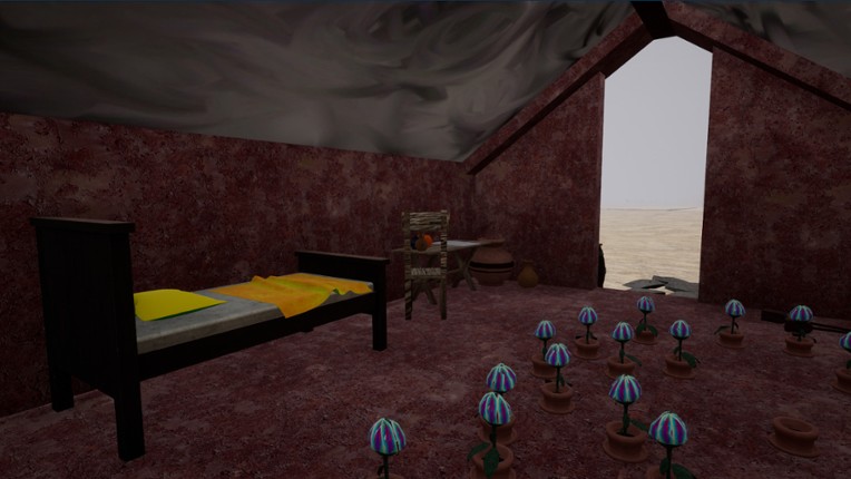 Bus stop in the fog screenshot