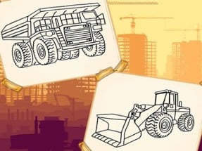 Construction Trucks Coloring Image