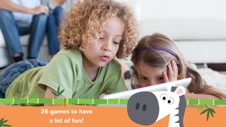 Fun Jungle Animals - Puzzles and Stickers for Kids Image