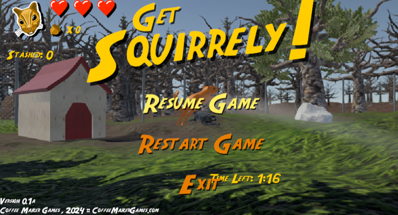 Get Squirrely! (Game Jam: Ludum Dare 56) Game Cover