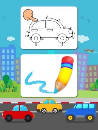Cars Connect the Dots and Coloring Book free Image