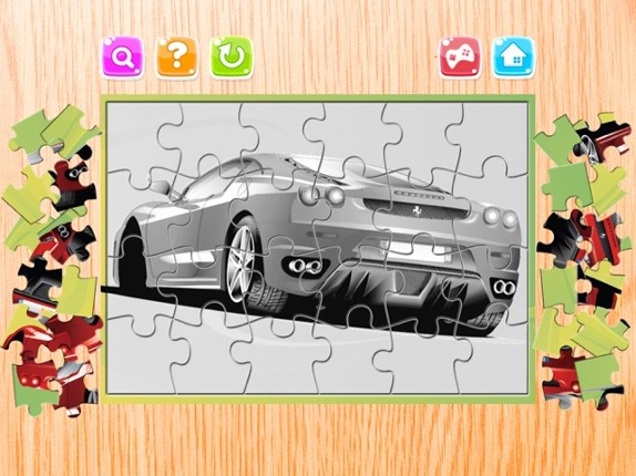 Super Car Puzzle Game Vehicle Jigsaw for kids screenshot