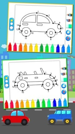 Cars Connect the Dots and Coloring Book free Image