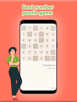 19 numbers. Math puzzle screenshot