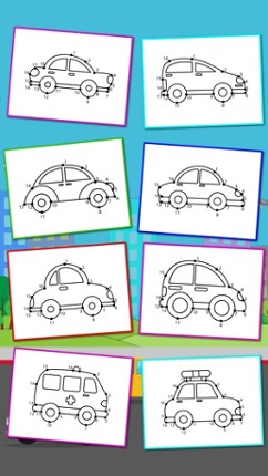 Cars Connect the Dots and Coloring Book free screenshot