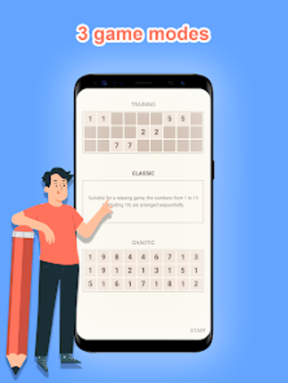 19 numbers. Math puzzle screenshot