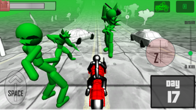 Stickman Zombie: Motorcycle Image