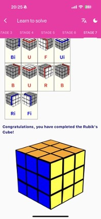 Rubik's Cube Solver &amp; Tutorial screenshot
