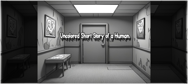 Uncolored Short Story of a Human Image