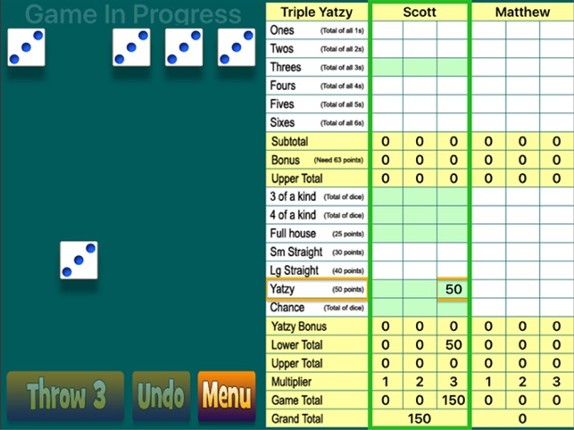 Best Triple Yatzy Ever screenshot