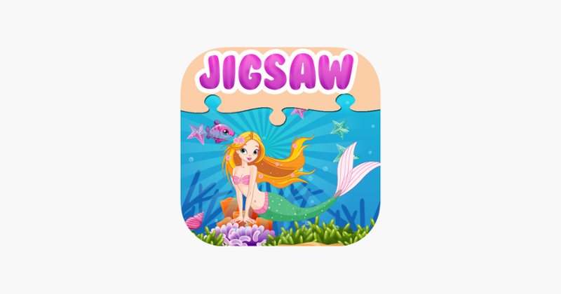 Cute Mermaid Princess Jigsaw Puzzle Game Free - UnderWater Marine Animals Magic Games Brain Training Education For Kids Image