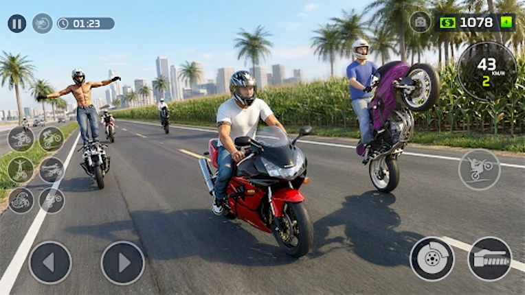 US Bike Driving Wheelie Games Image