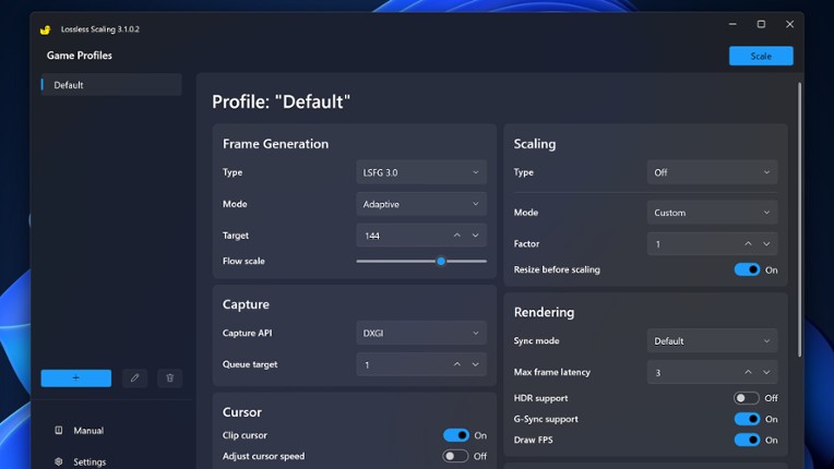 Lossless Scaling screenshot