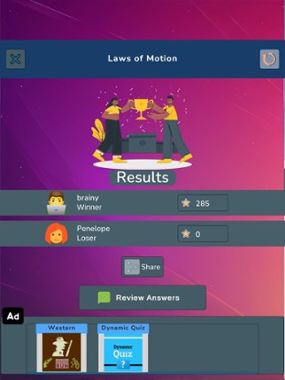 Physics Knowledge Quiz screenshot