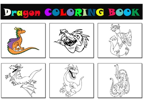 Fantasy Dragon Coloring Book for Children screenshot