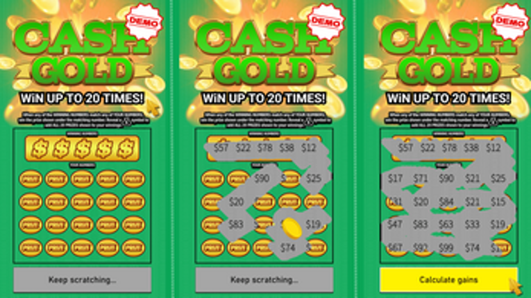 Scratch Lottery Ticket (GDevelop Template) screenshot