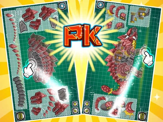 Steel Dino Toy:Mechanic Ankylosaurus-2 player game screenshot