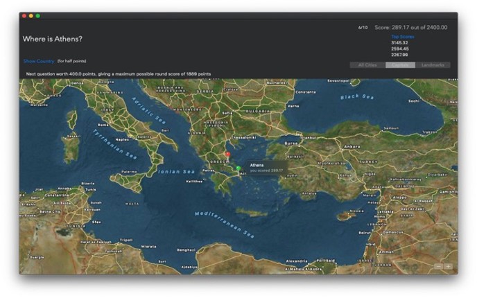 WhereInTheWorld screenshot