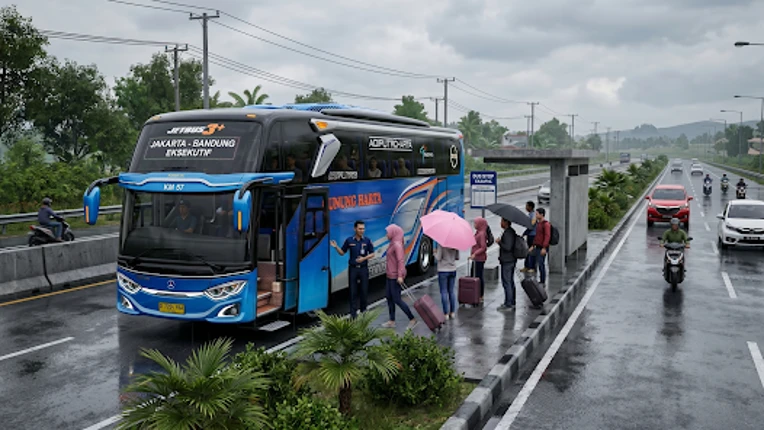 US Highway Bus drive 3D Game Image