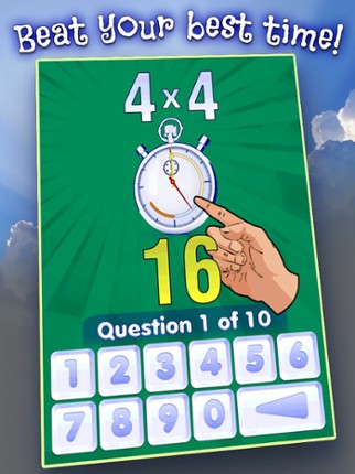 HappyMath Multiplication Facts screenshot