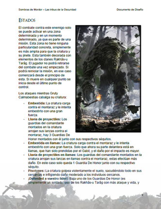 Shadows of Mordor - GDD - Enemies Image