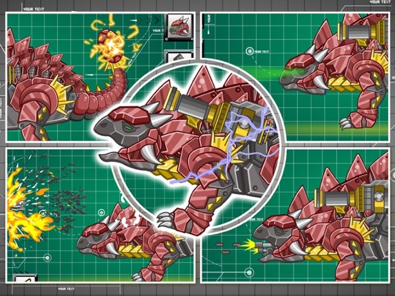 Steel Dino Toy:Mechanic Ankylosaurus-2 player game screenshot