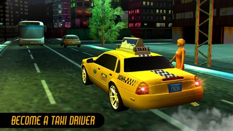 Taxi Driver 3D-Extreme Taxi driving & parking game screenshot