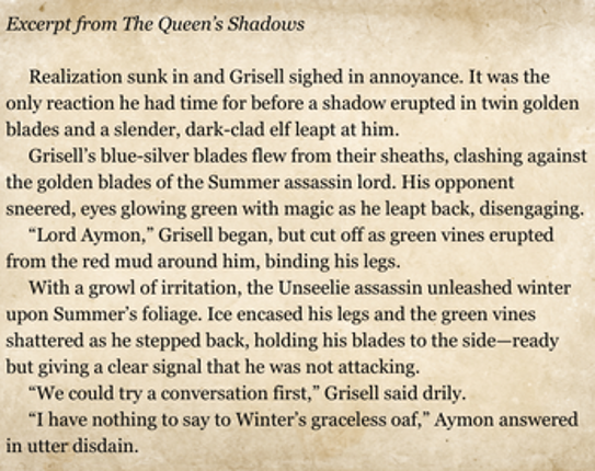 The Queen's Shadows, book 4 of The Fae Realm Series Image