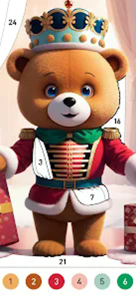 Christmas Color by Number Game screenshot